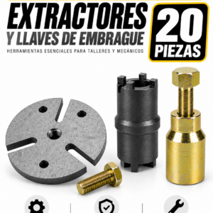 COMBO EXTRACTORES Y LLAVES EMBRAGUE 20 PZAS