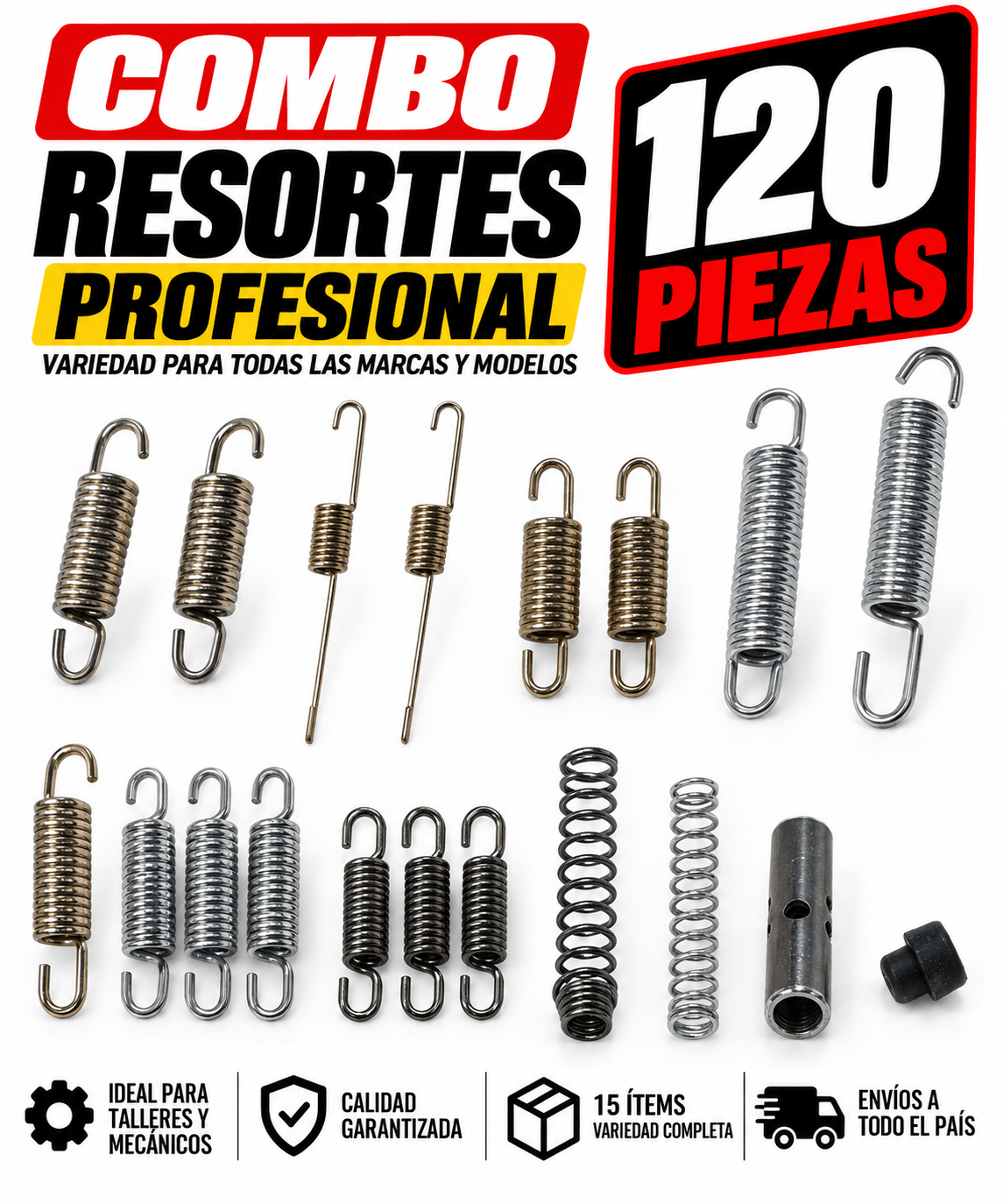 COMBO RESORTES 120 PIEZAS