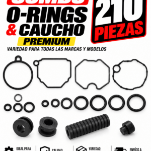 COMBO ORING´S DE CAUCHO PRENSADO PREMIUM 210 PIEZAS