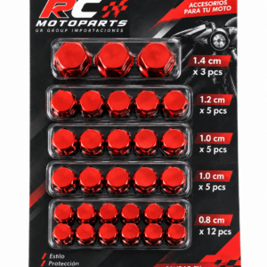 KIT TAPAS CUBRE TORNILLOS X 30 ROJO
