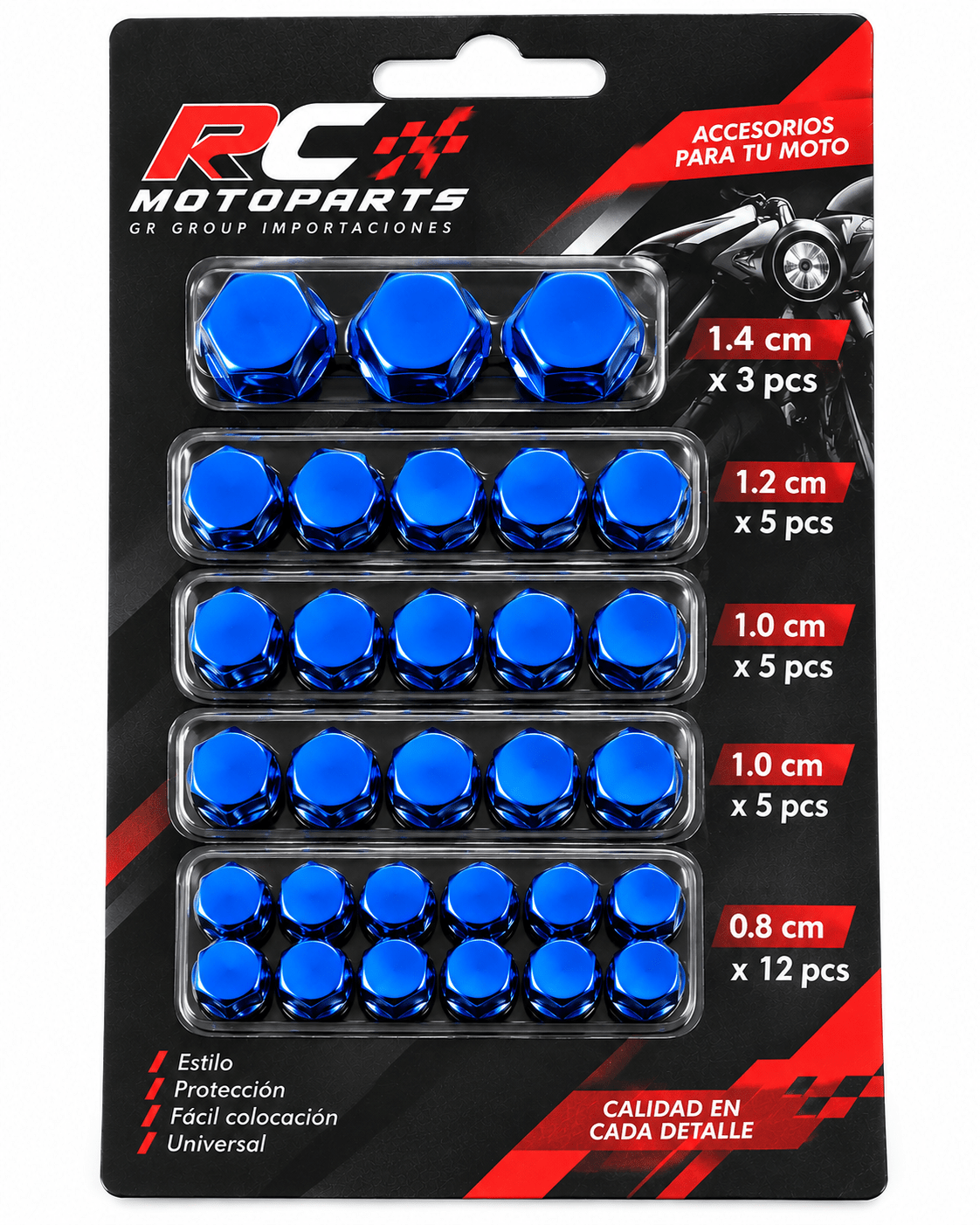 KIT TAPAS CUBRE TORNILLOS X 30 AZUL