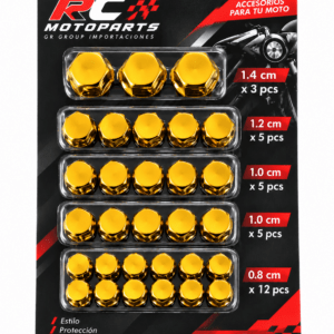 KIT CUBRE TORNILLOS PLASTICO X 30 DORADO