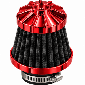 FILTRO AIRE TUNNING ROJO C/BOCAS ADAPTABLES 35,39 Y 42MM