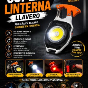 LINTERNA LLAVERO RECARGABLE MULTIFUNCION