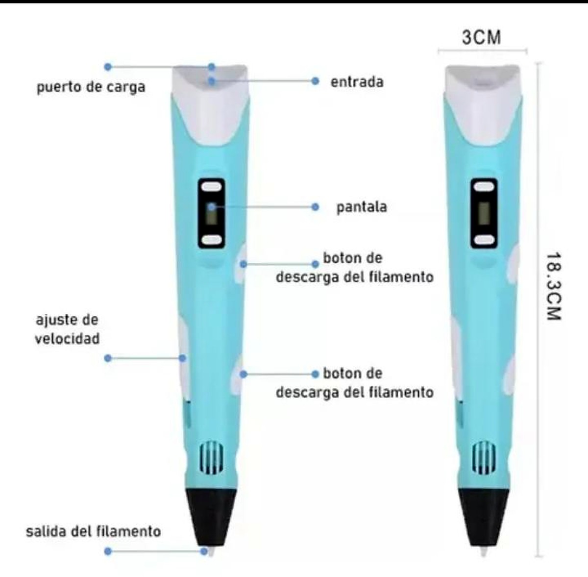 LAPIZ 3D IMPRESORA C/FILAMENTOS - Imagen 3