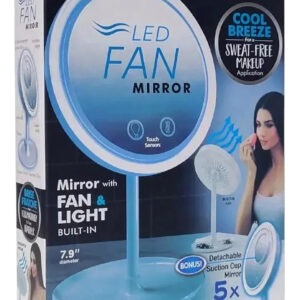 ESPEJO LED CON VENTILADOR Y AUMENTO X5