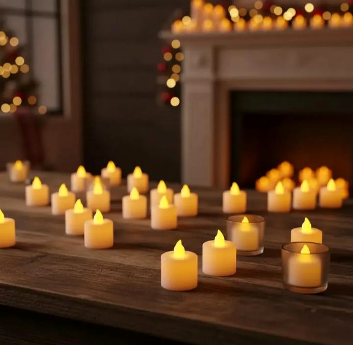 24 VELAS LED CALIDAS C/PILAS
