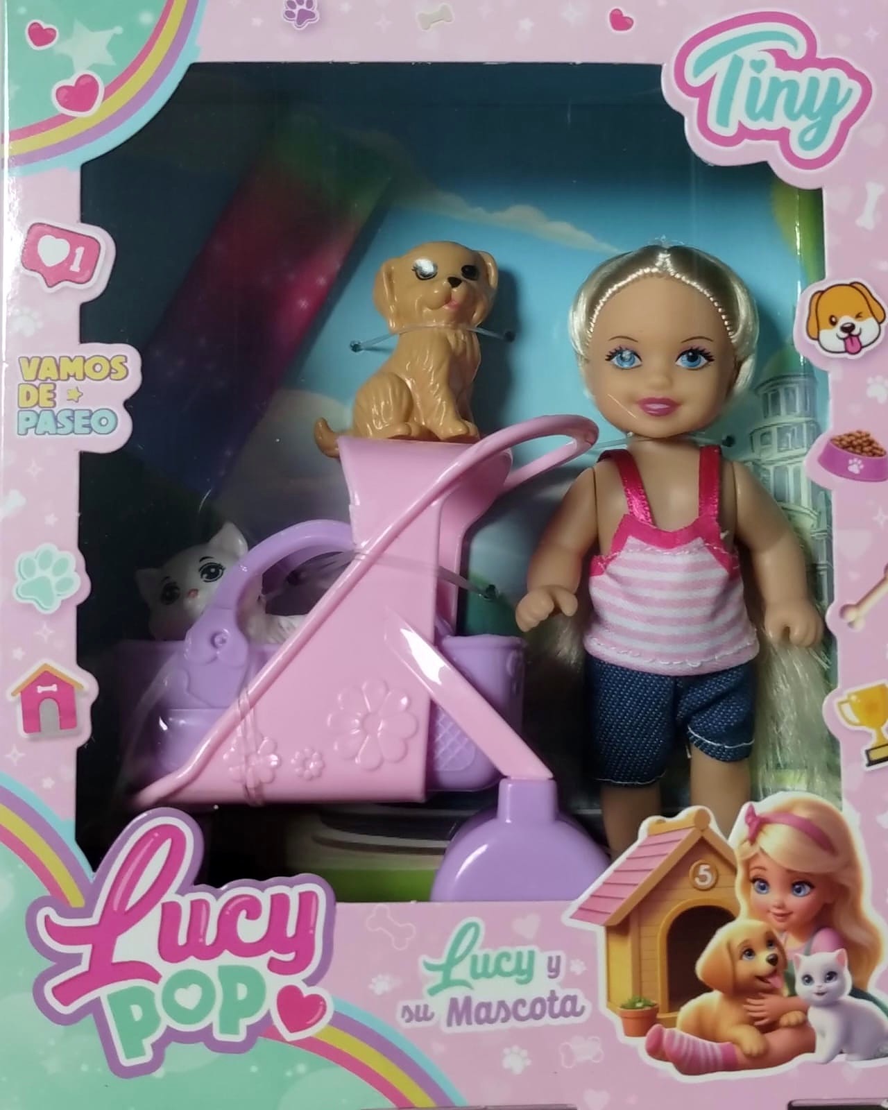 MUÑECA LUCY POP CON MASCOTA