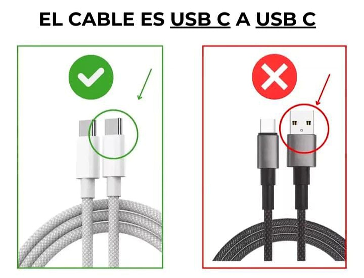 CABLE USB C A USB C CARGA RAPIDA 60W - Imagen 2