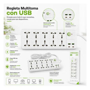 ZAPATILLA MULTITOMA POWER SOCKET