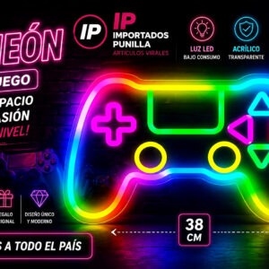 CARTEL NEON PLAYSTATION 22X38CM