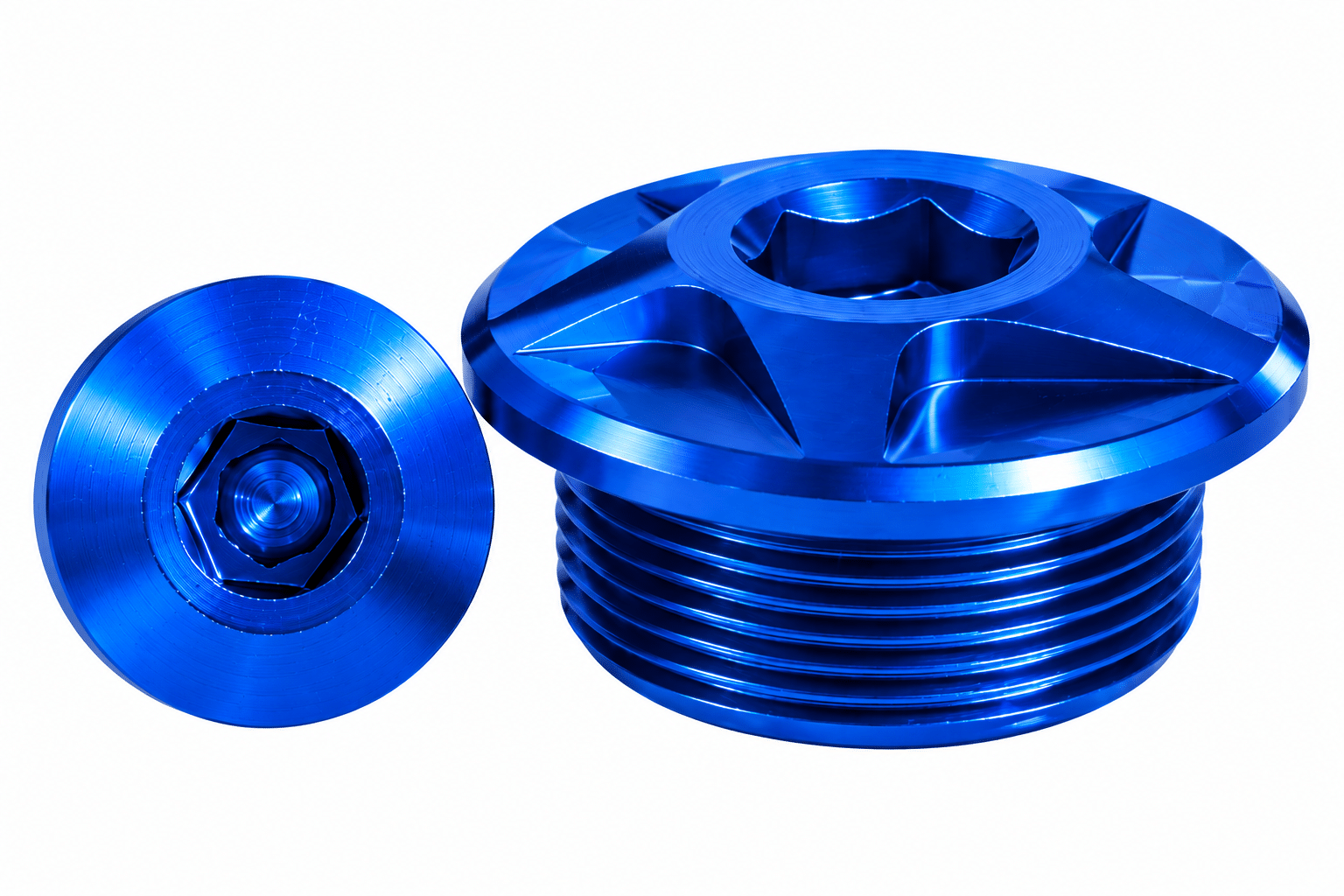 TAPONES MOTOR ANODIZADO XR AZUL
